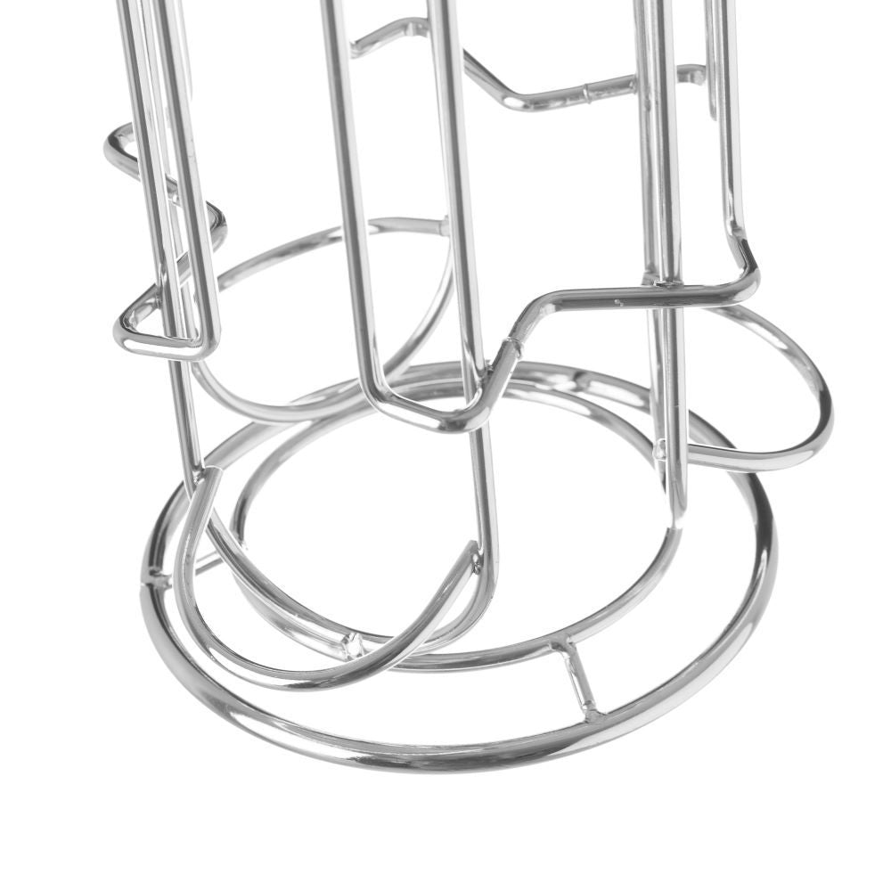 Soporte plateado de cápsula de metal cromado