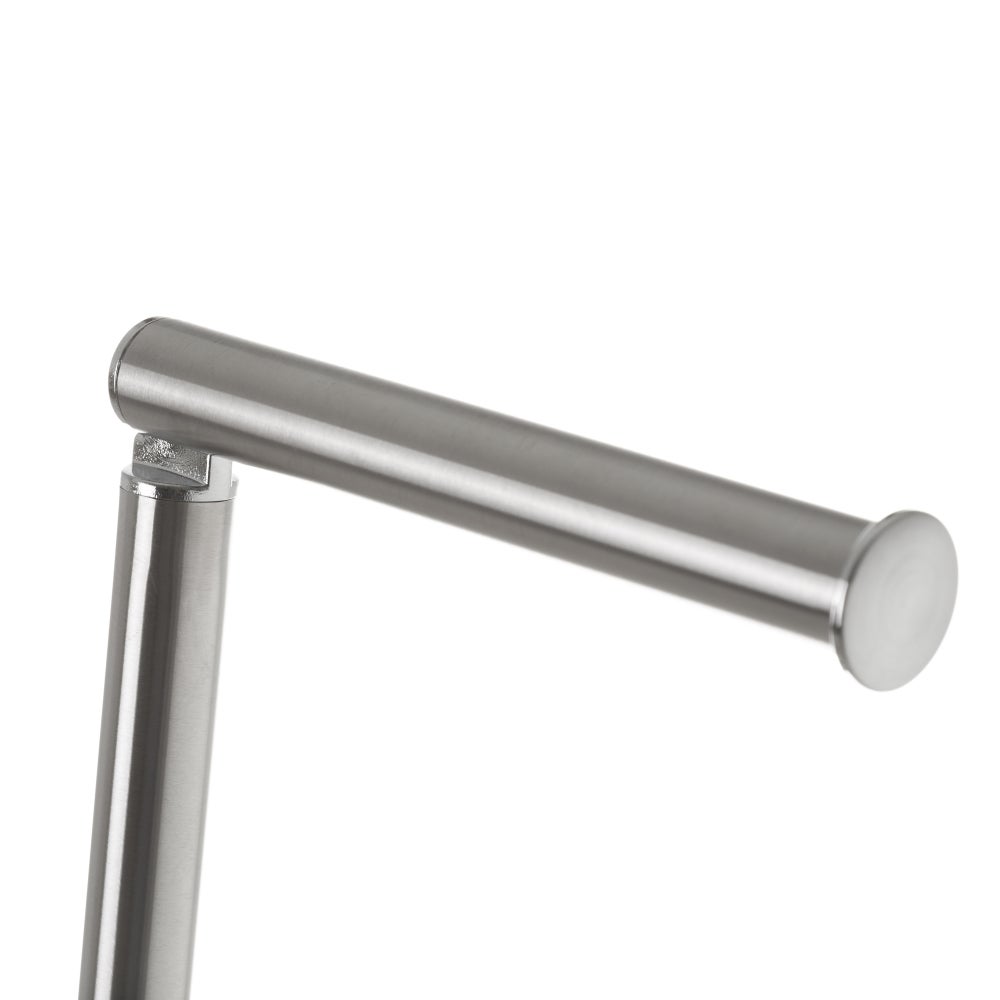 Portarrollos escobillero blanco de acero inoxidable