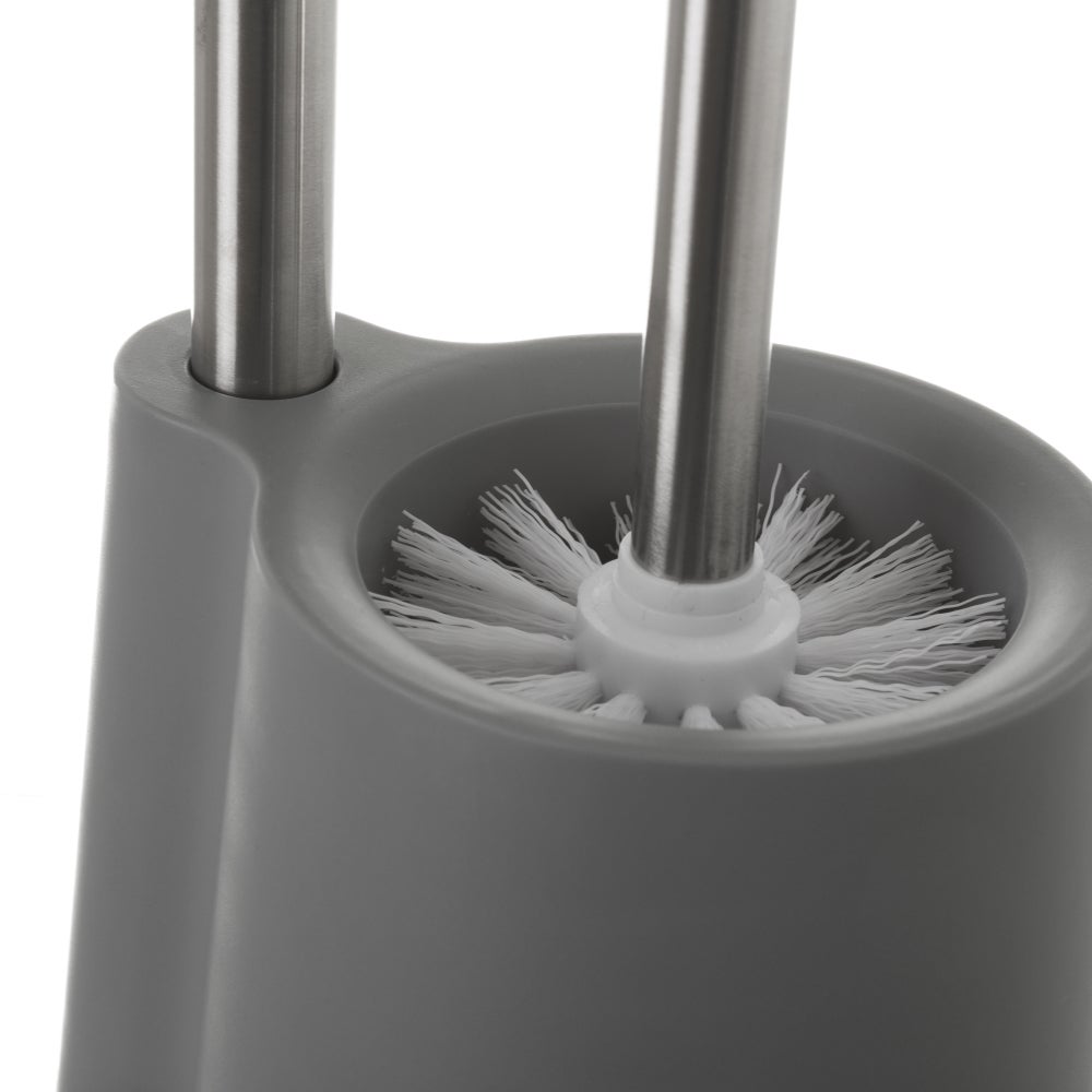 Portarrollos escobillero gris de acero inoxidable