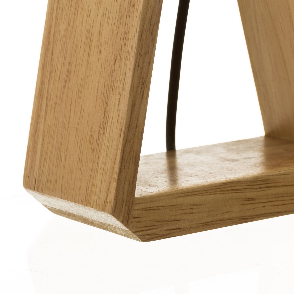 Lámpara de mesita de noche madera 41 cm