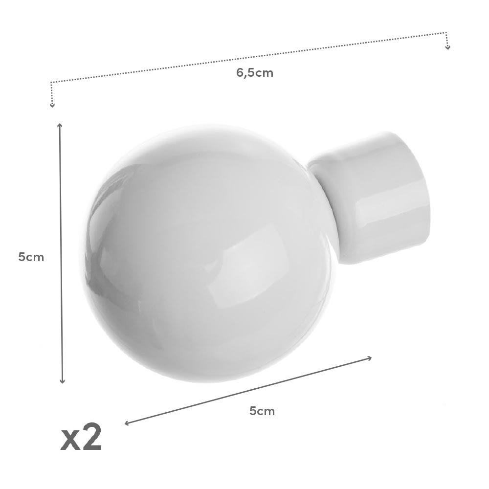 Barra cortina de metal blanco extensible