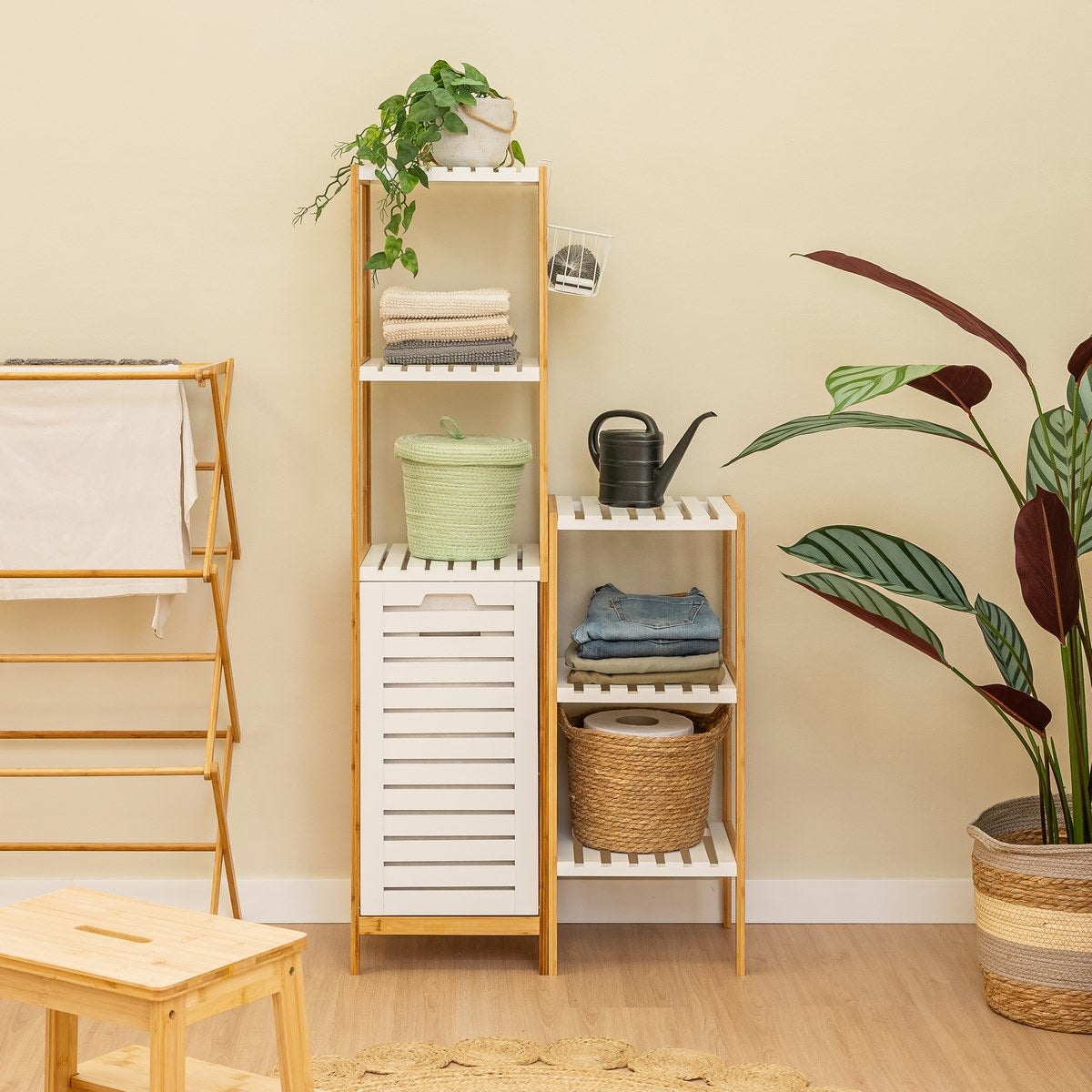 Estantería cesto bambú de 140 cm