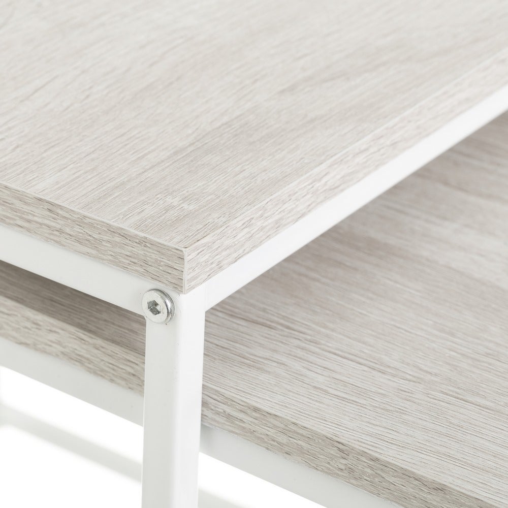 Set de 2 Mesa auxiliares auxiliares nido Urban White