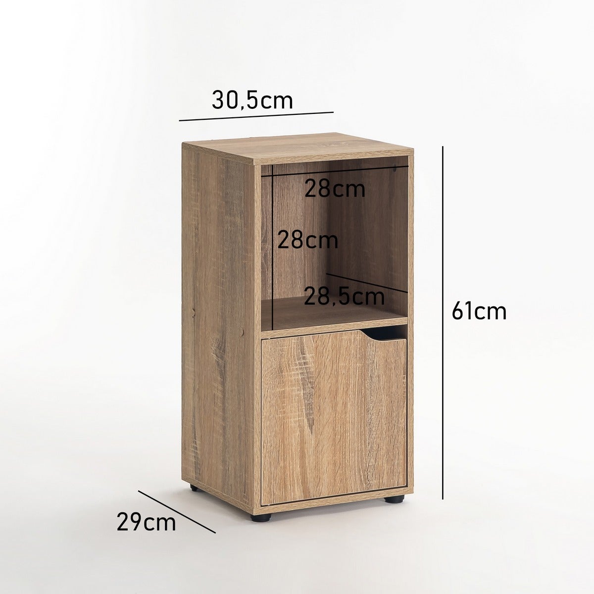 Mesita de noche con 1 puerta