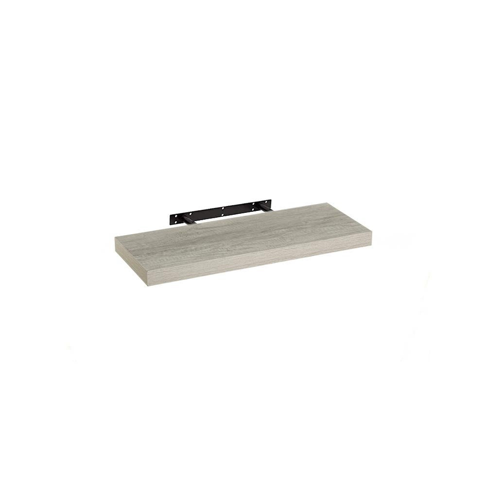 Estante de pared flotante gris de 60 cm