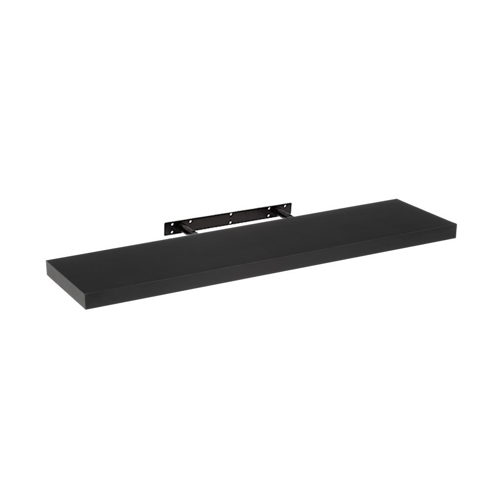 Estante de pared flotante negro de 100 cm