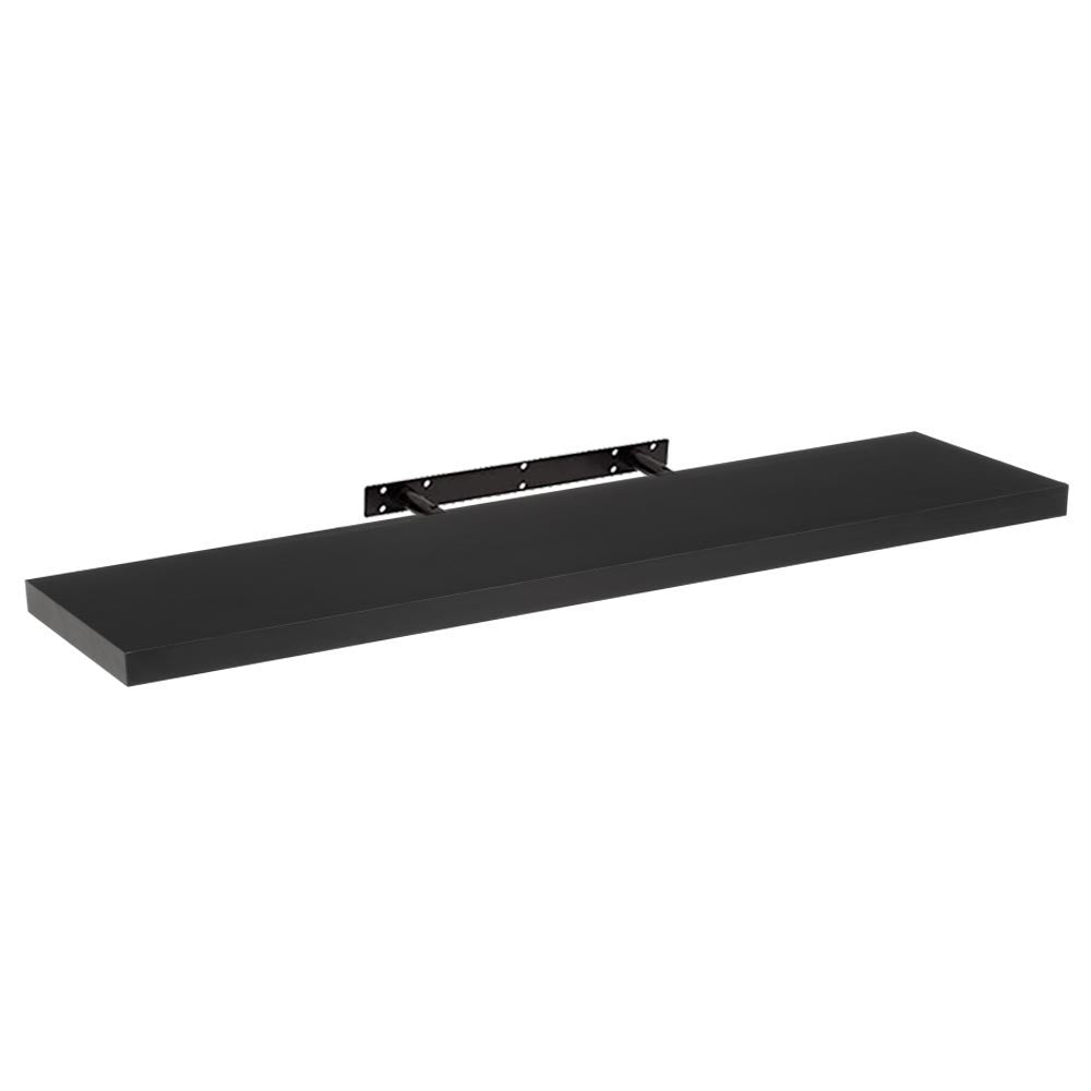 Estante de pared flotante negro de 120 cm