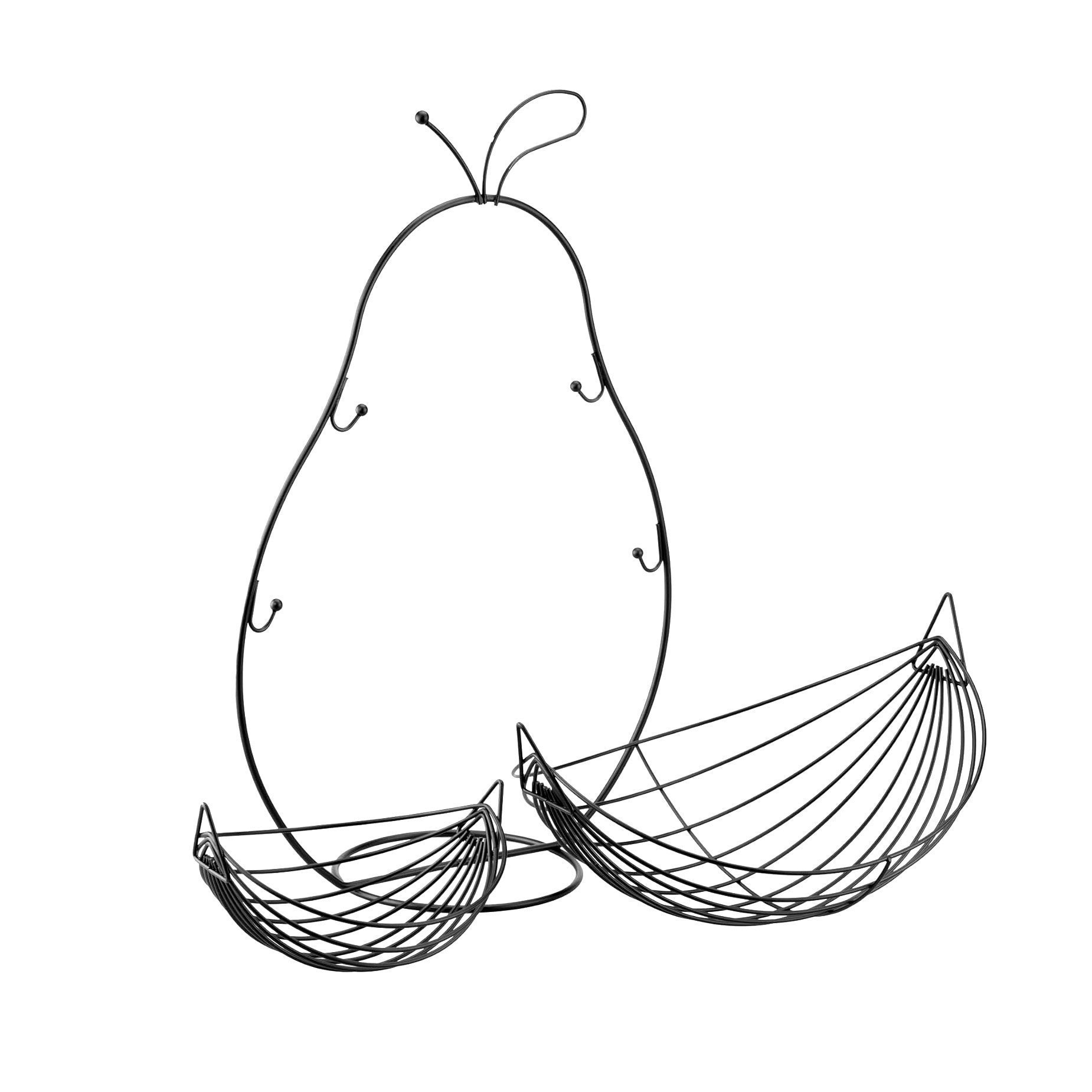 Frutero con 2 cestas pera negro