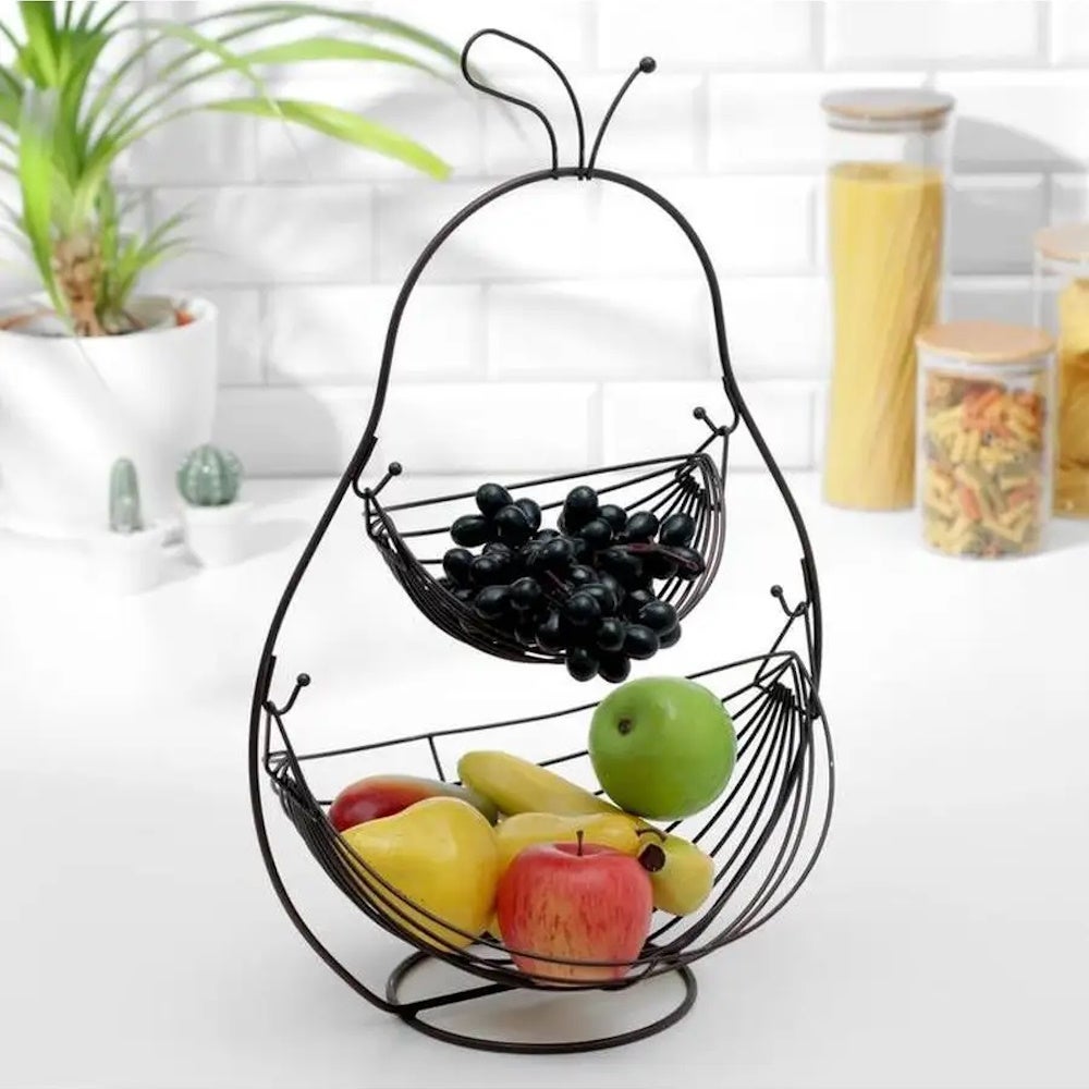 Frutero con 2 cestas pera negro