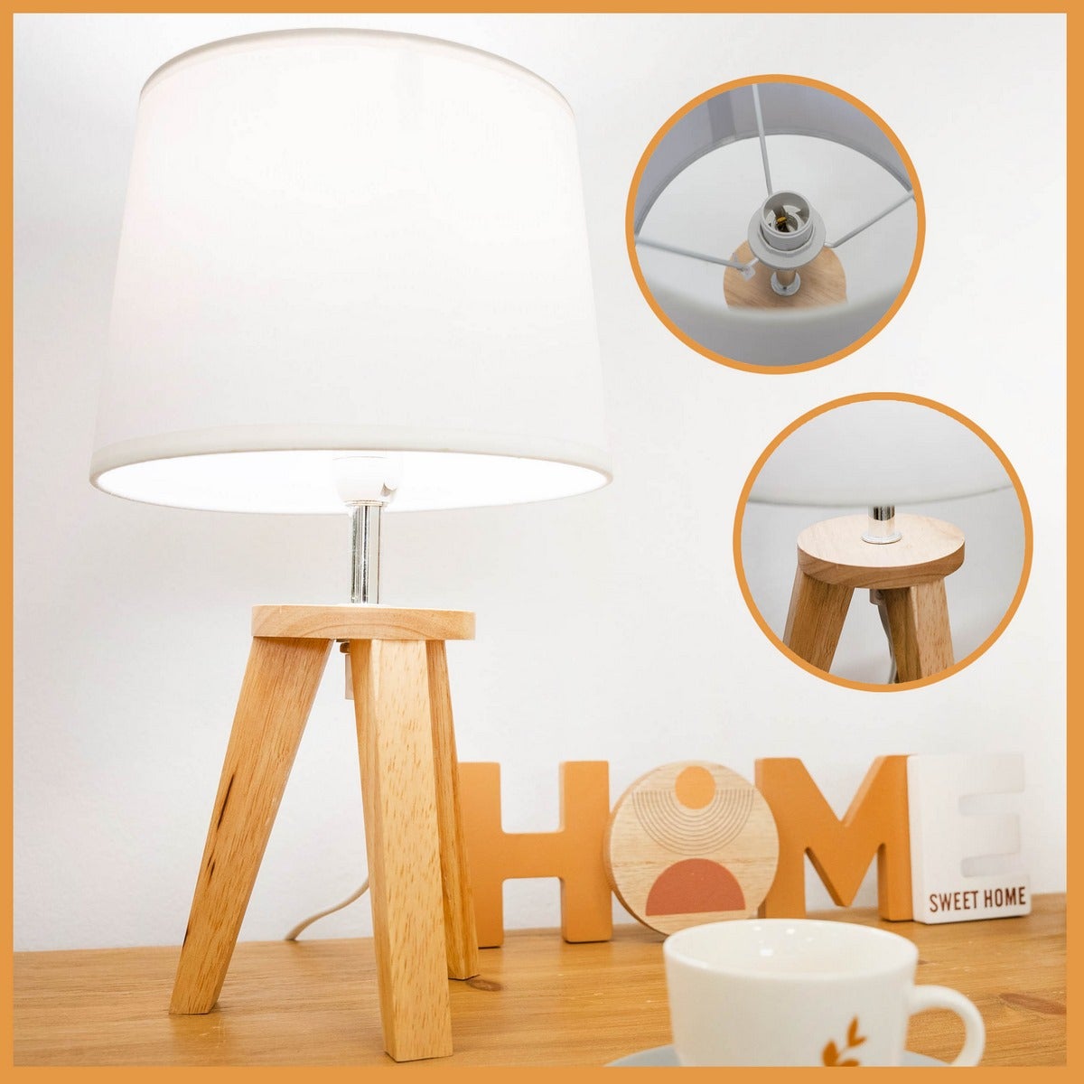 Lámpara de mesa trípode