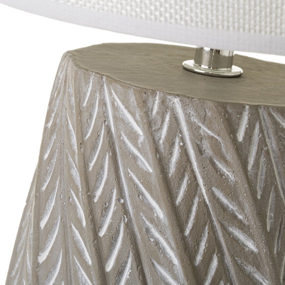 Lámpara de mesa de cemento gris cilíndrico