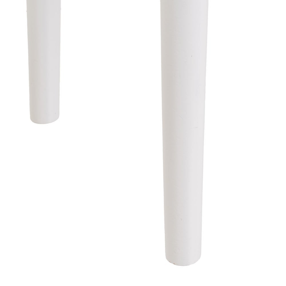 Banqueta para tocador blanca