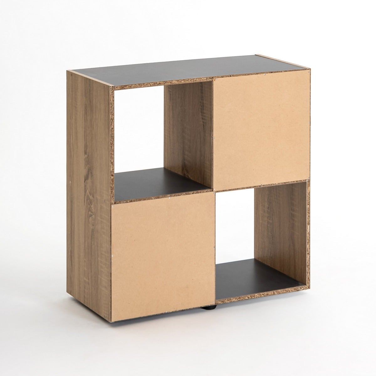 Estantería cubo gris y natural de 60x62 cm