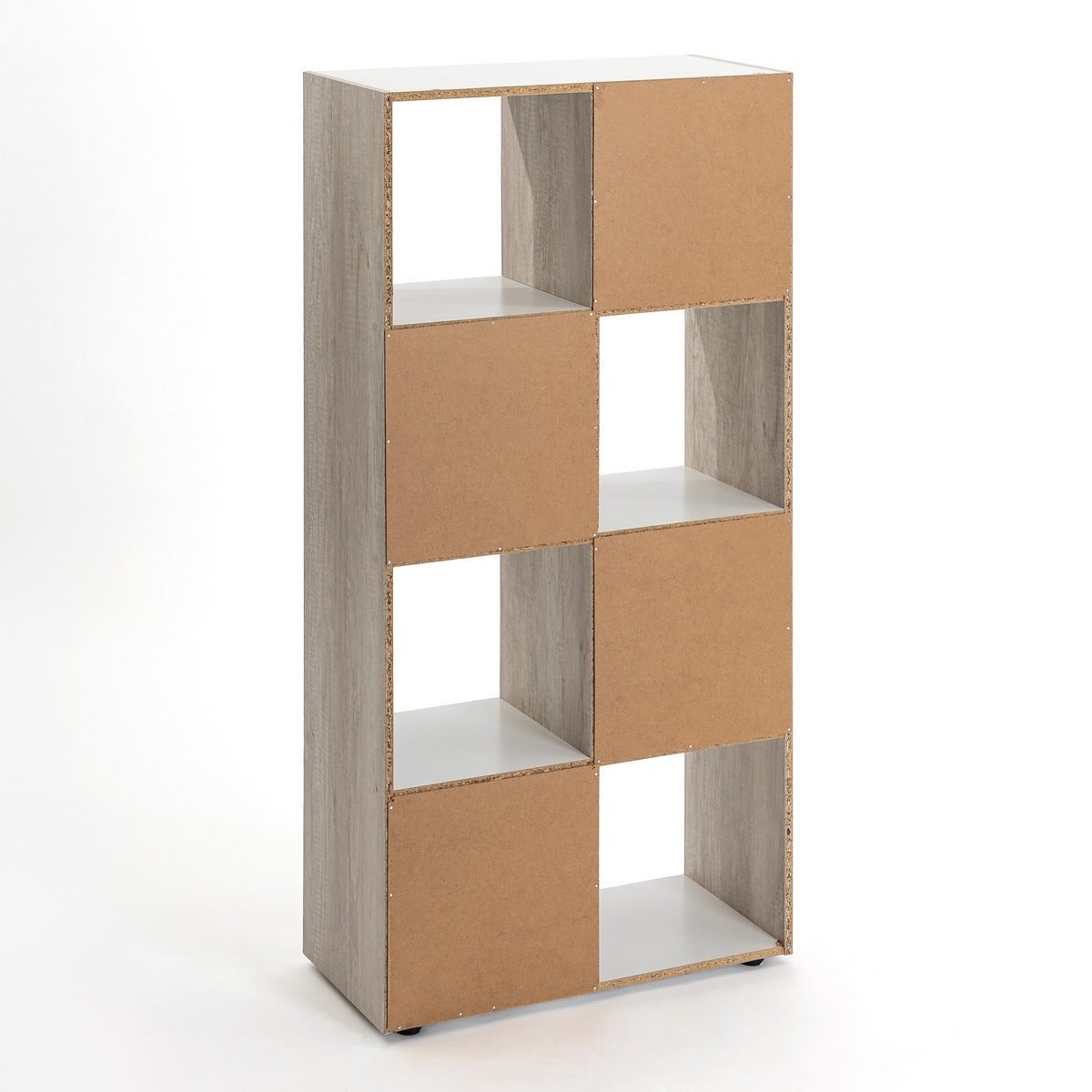 Estantería Cubo blanca y natural de 120x60 cm