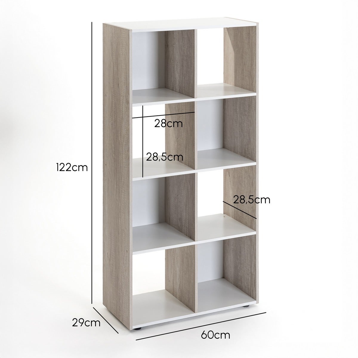 Estantería cubo blanca de 60x120 cm