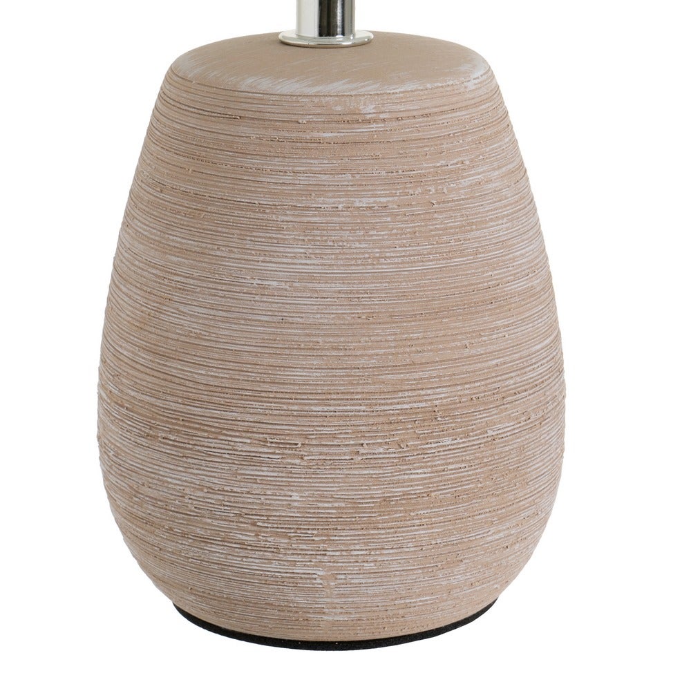 Lámpara de mesa de cerámica marrón