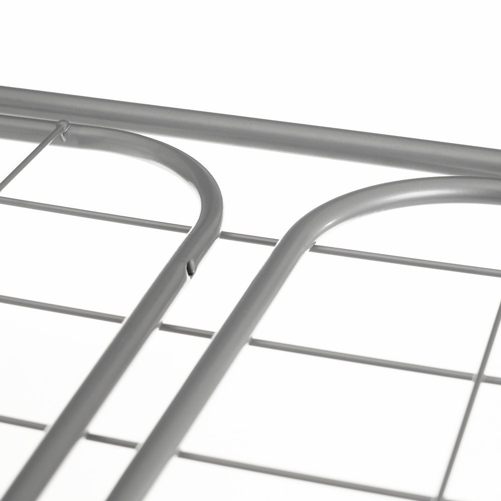 Tendedero plegable con alas gris de metal de 182x95x47 cm