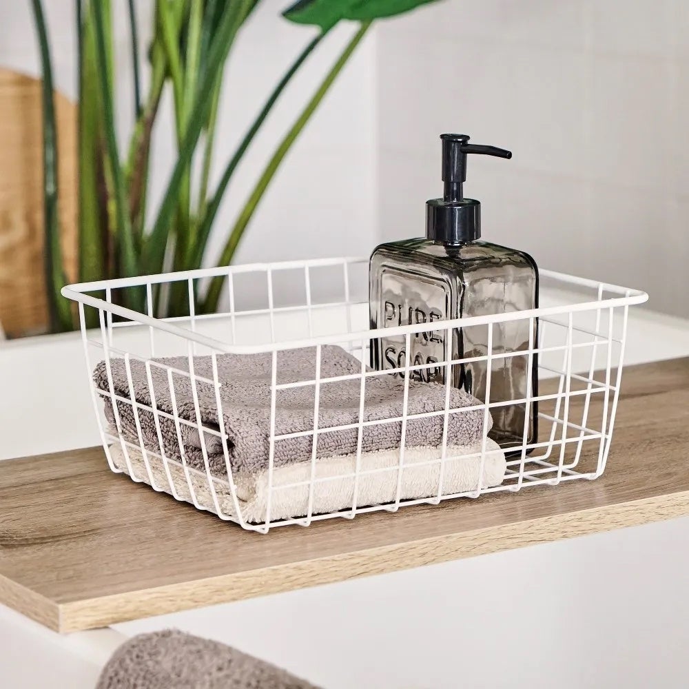 Set de 2 cestas de cocina blancas