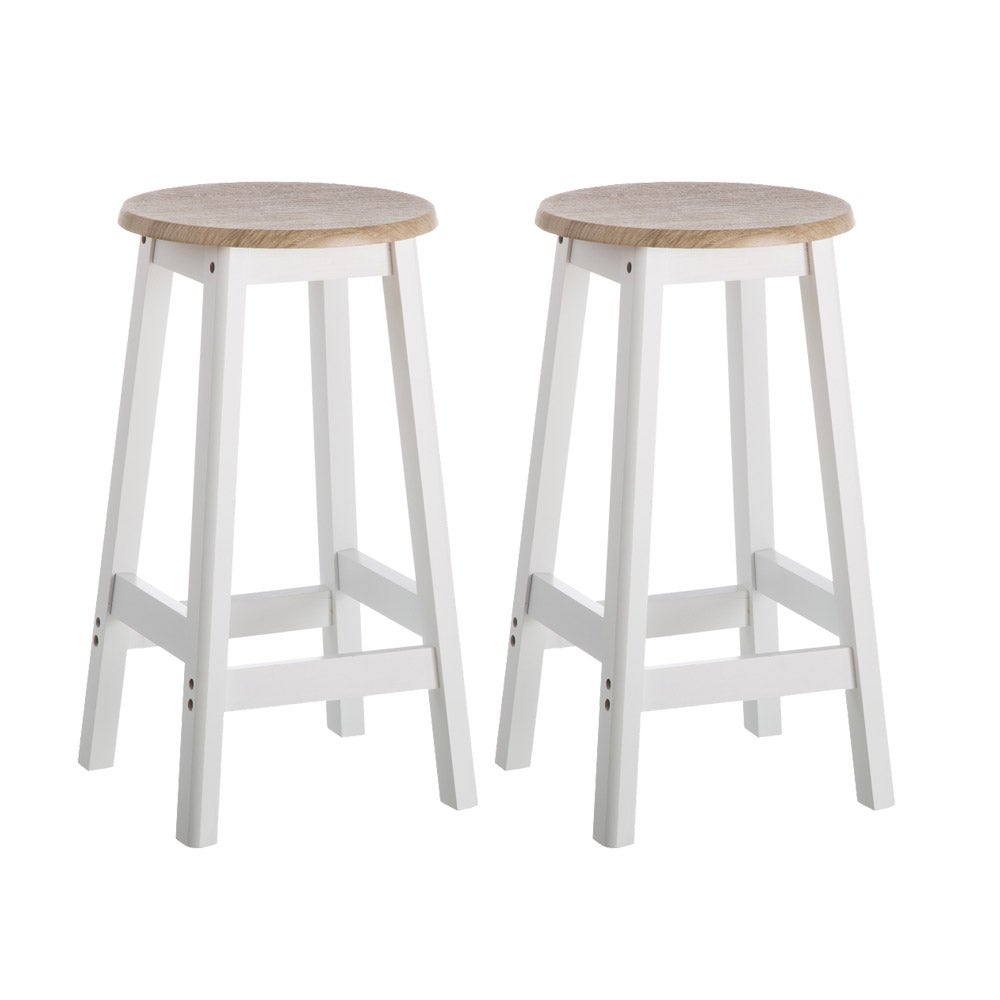 Pack de 2 taburetes de cocina de madera de 54 cm