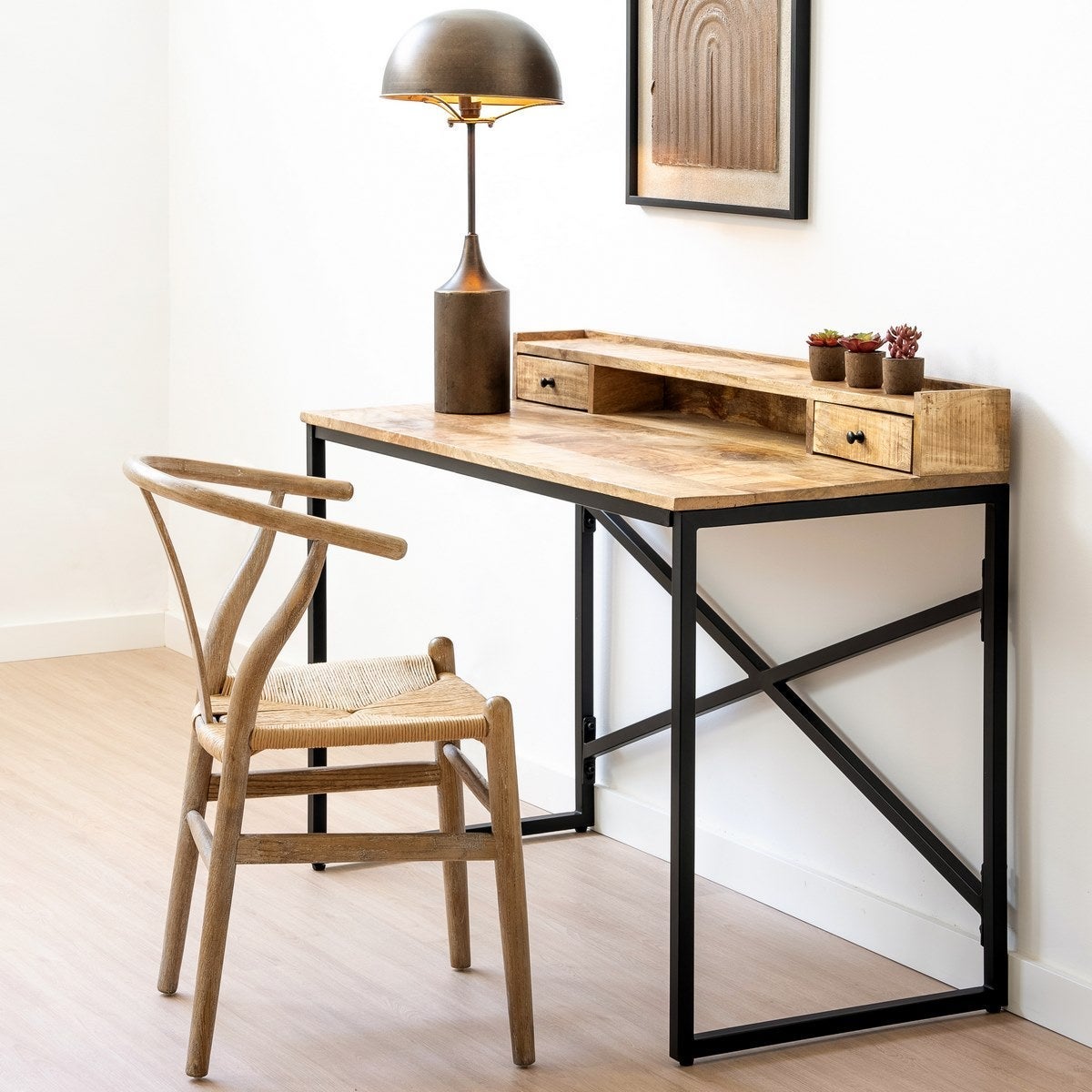 Pack de 4 sillas de comedor Ming marrón