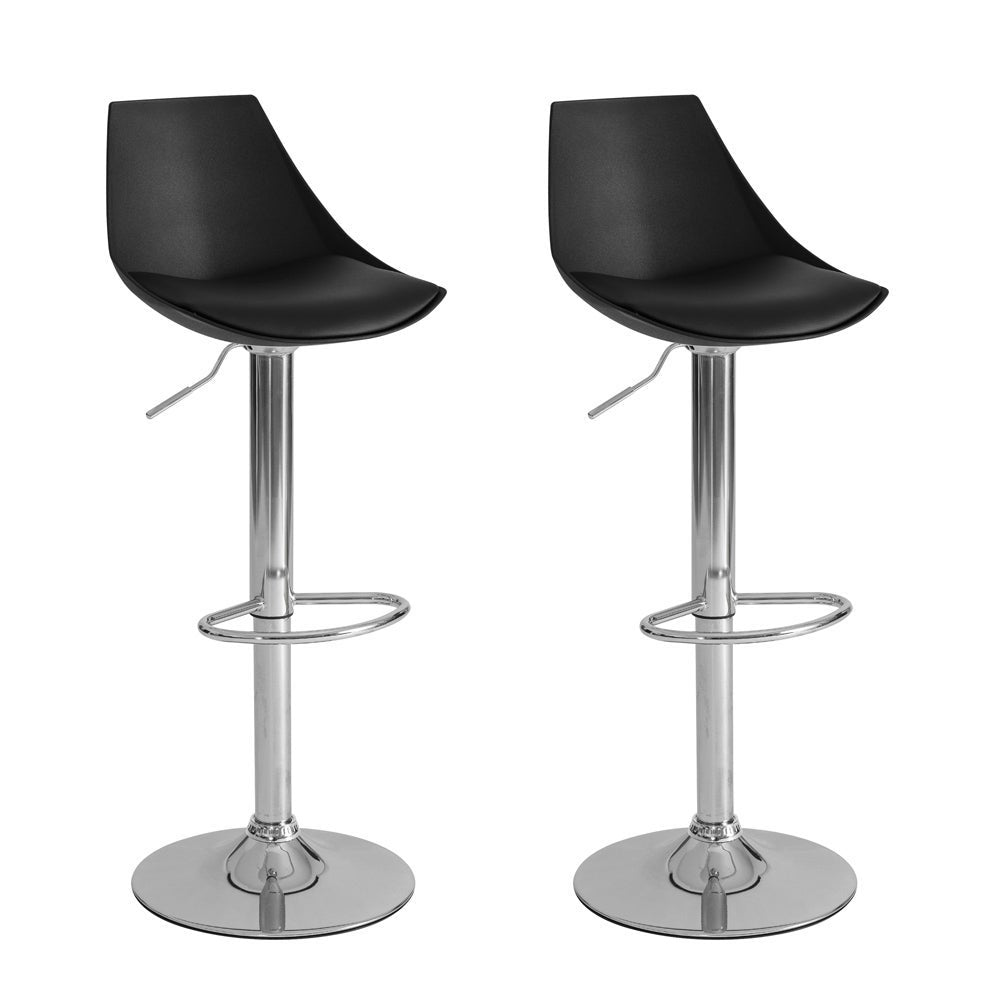 Set de 2 taburetes giratorios negros de 104 cm