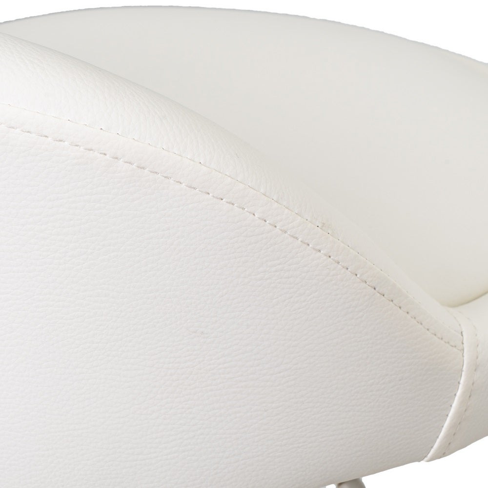 Set de 2 taburetes giratorios acolchados blancos