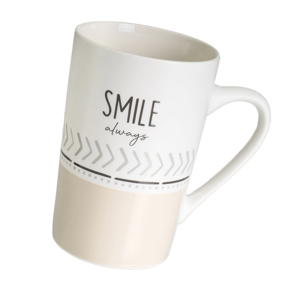 Juego de 4 tazas de cerámica blanco y negro