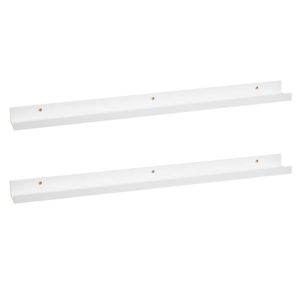 Set de 2 estantes de pared blancos de 100 cm