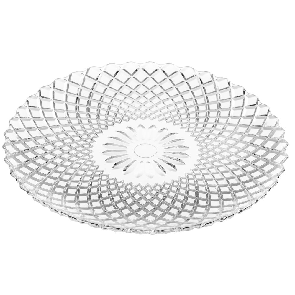 Juego de 12 plato de cristal transparente