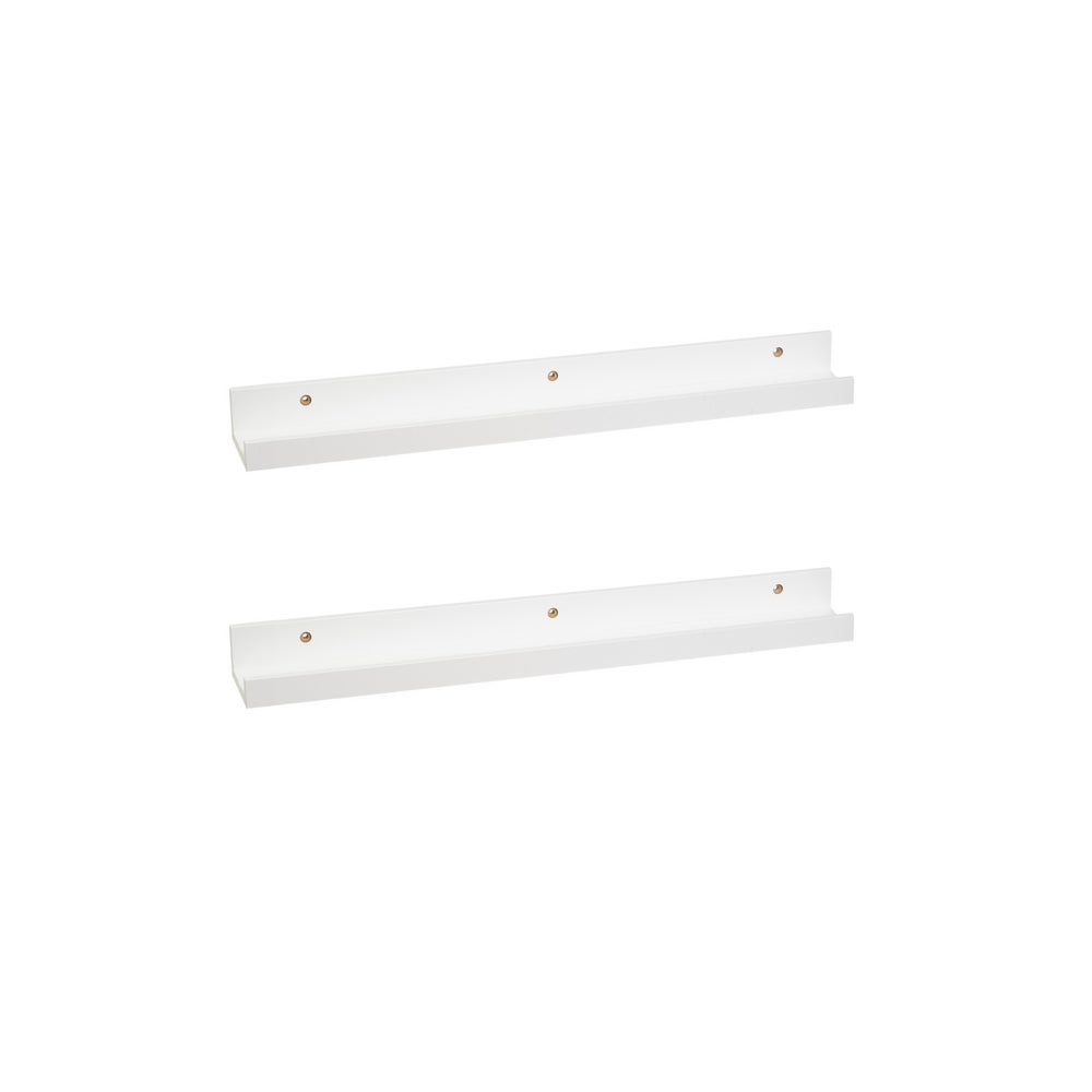 Set de 2 estantes de pared blancos de 60 cm