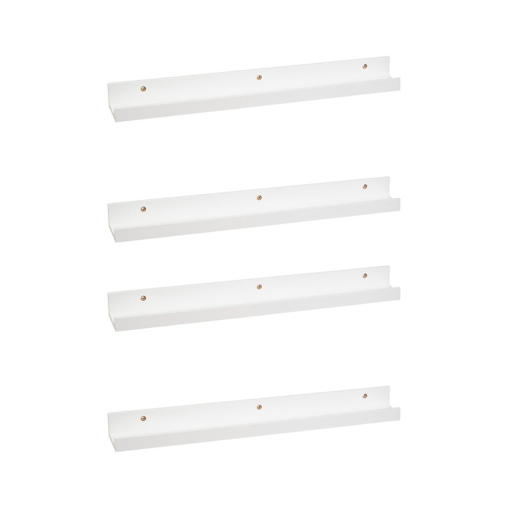 Set de 4 estantes de pared blancos de 60 cm