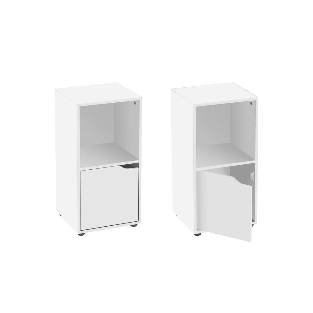 Set de 2 mesa auxiliares blancas