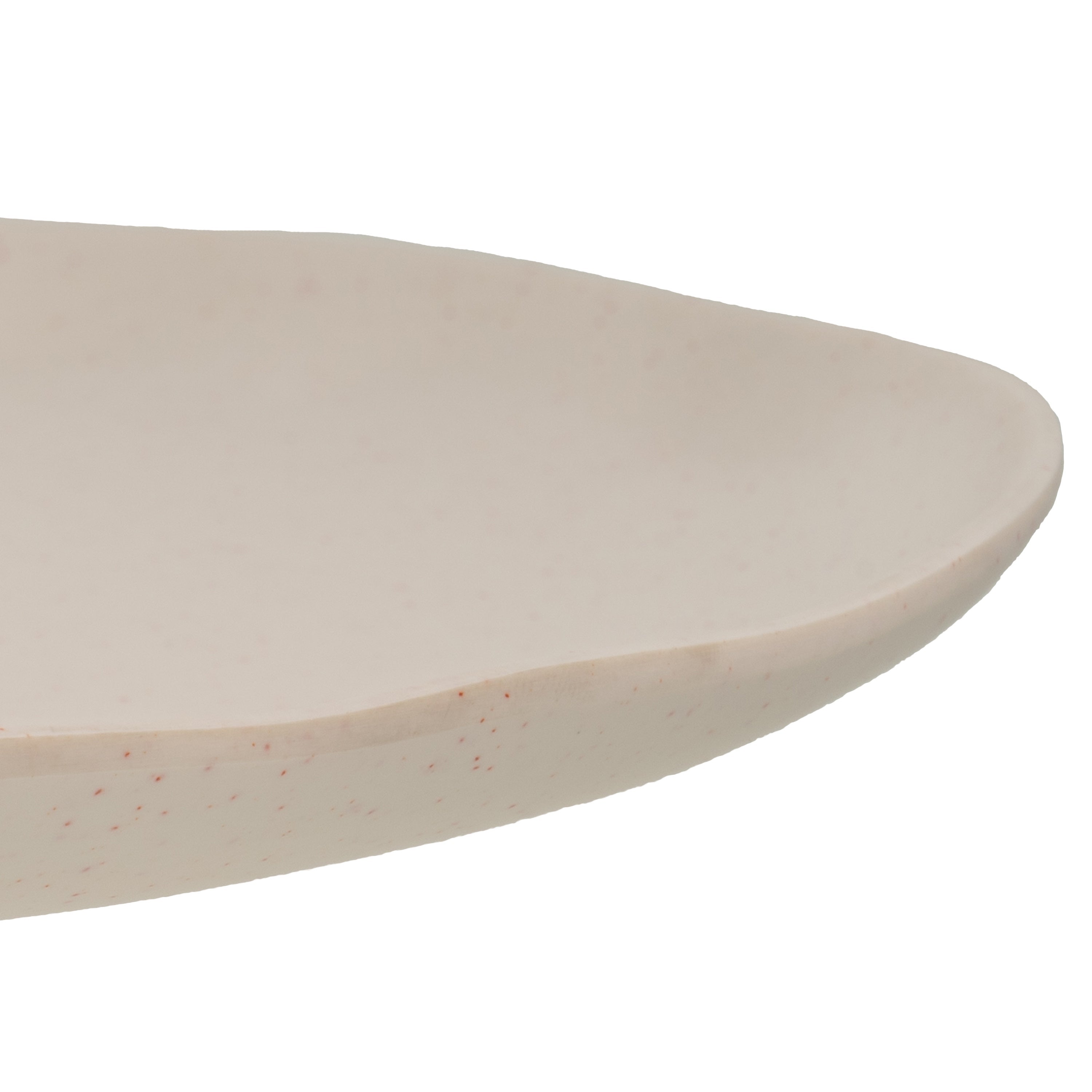 Juego de 12 platos llanos de melamina beige de 28 cm