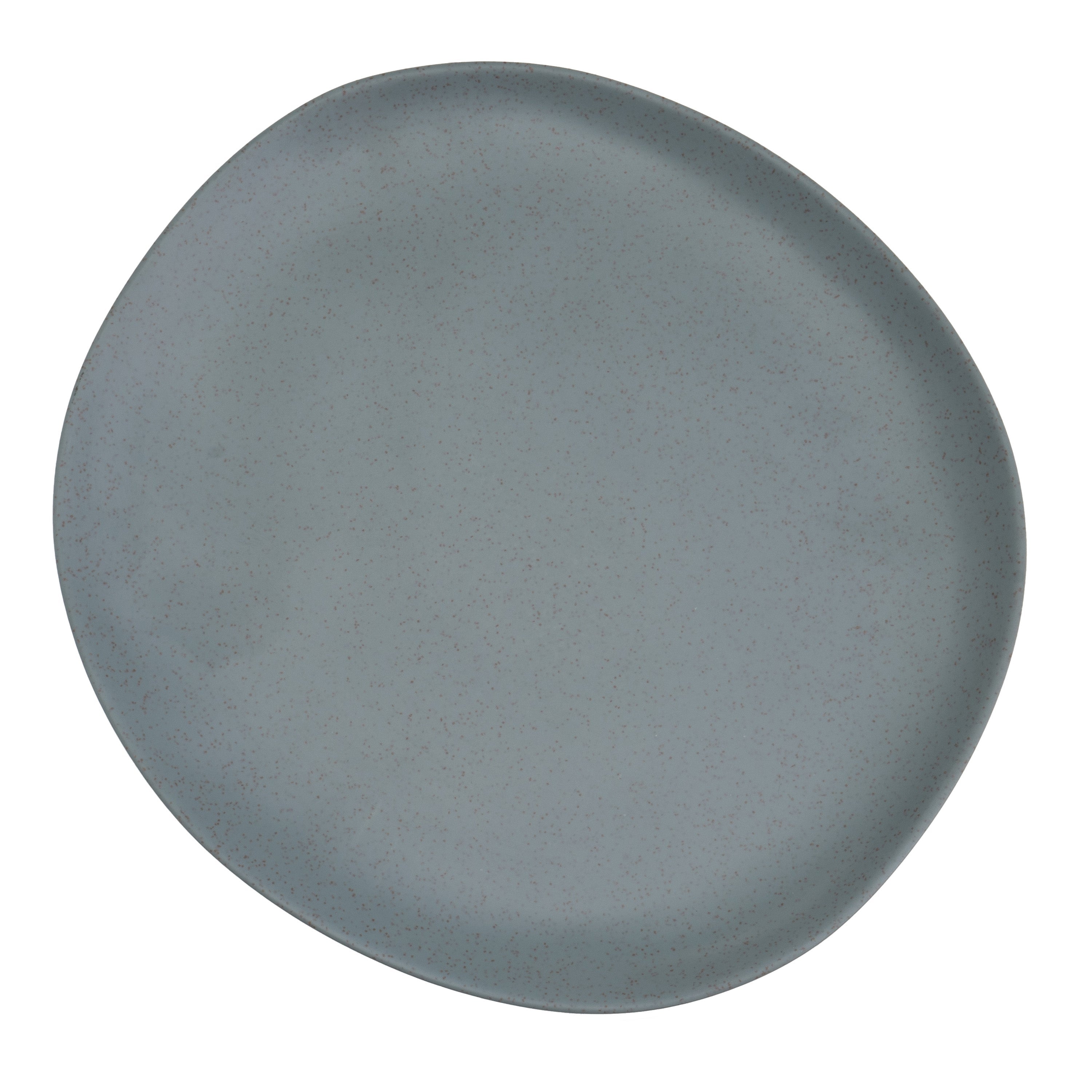 Juego de 12 platos postre de melamina azul de 20 cm