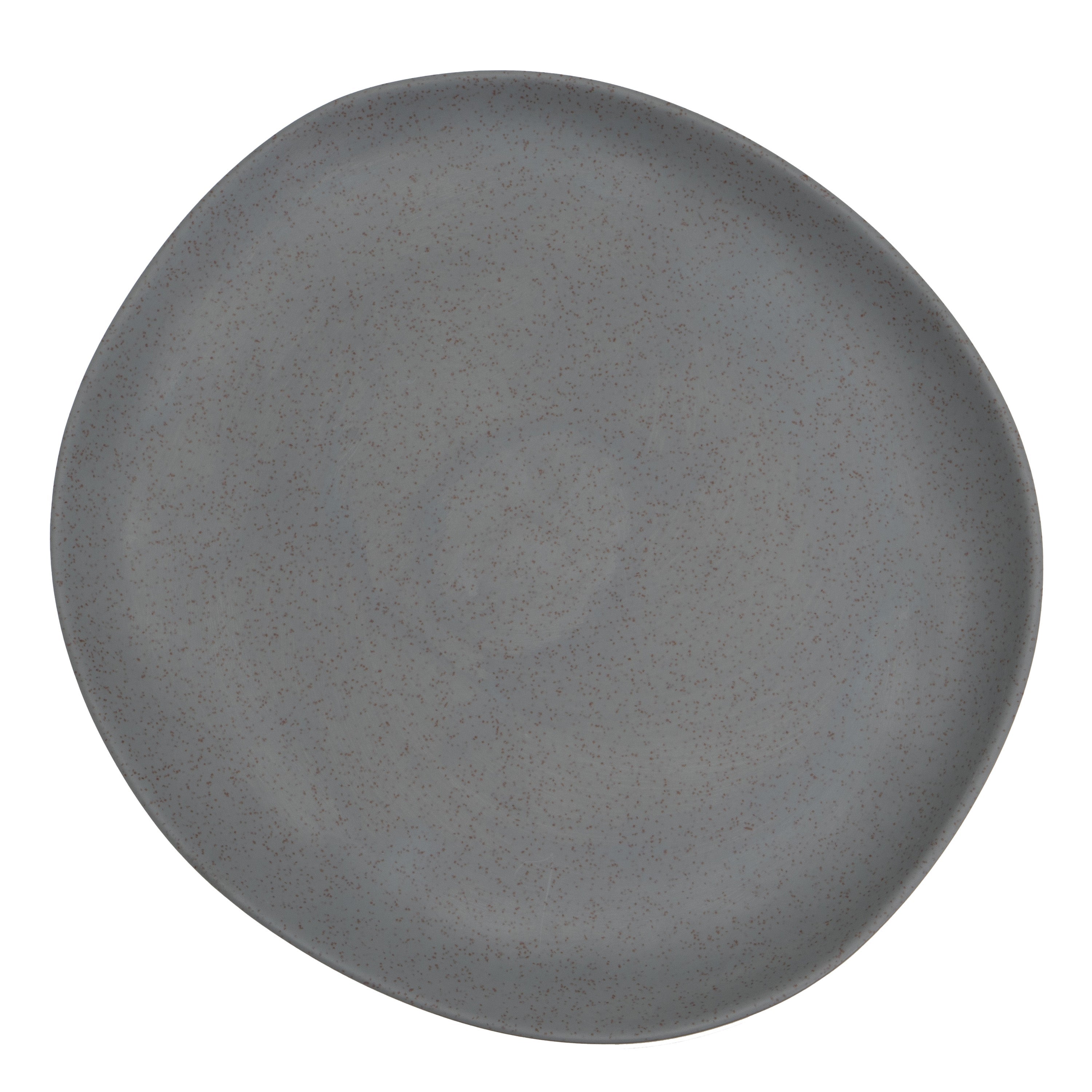 Juego de 12 platos postre de melamina gris de 20 cm