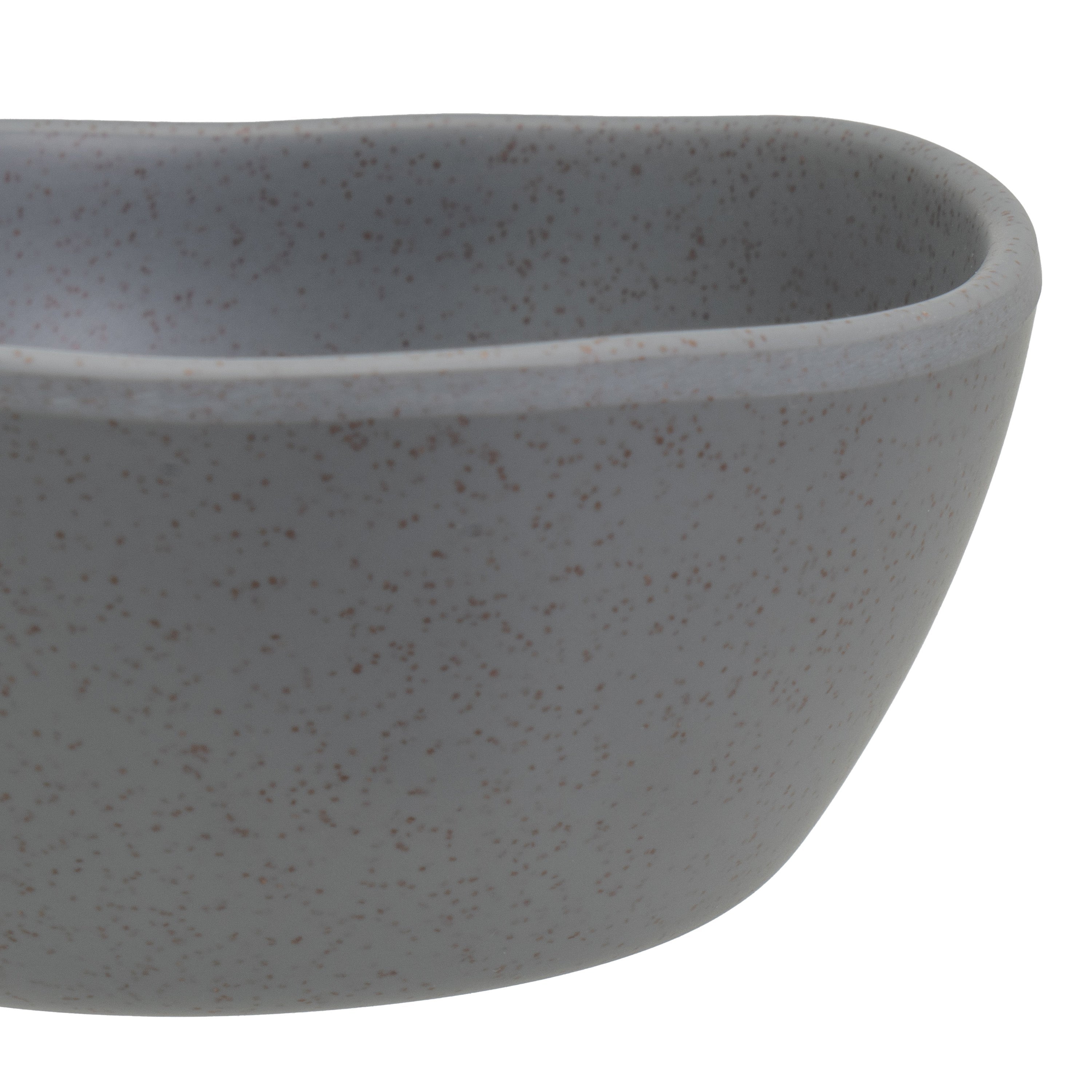 Juego de 6 boles pequeños de melamina gris de 11 cm