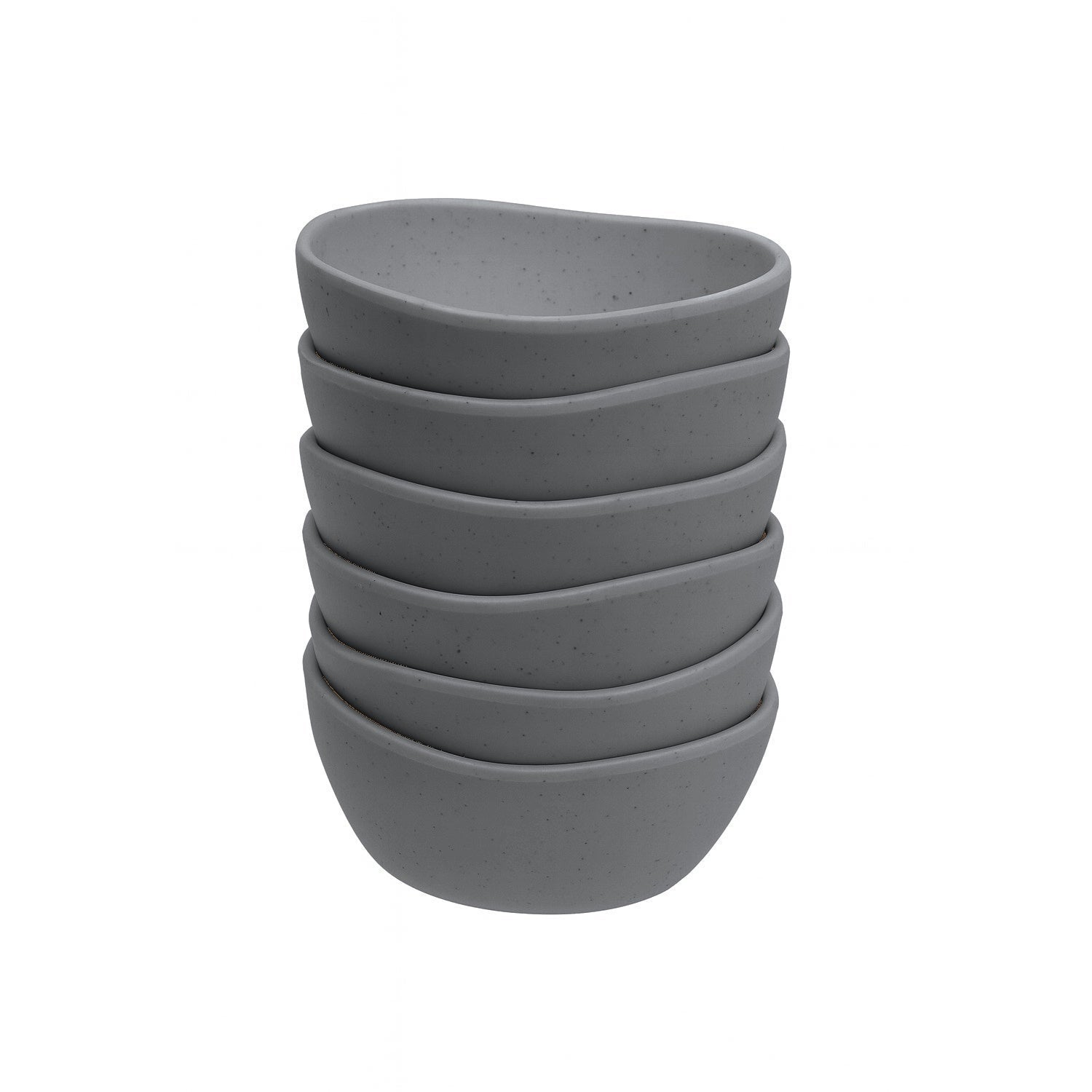 Juego de 6 boles pequeños de melamina gris de 11 cm