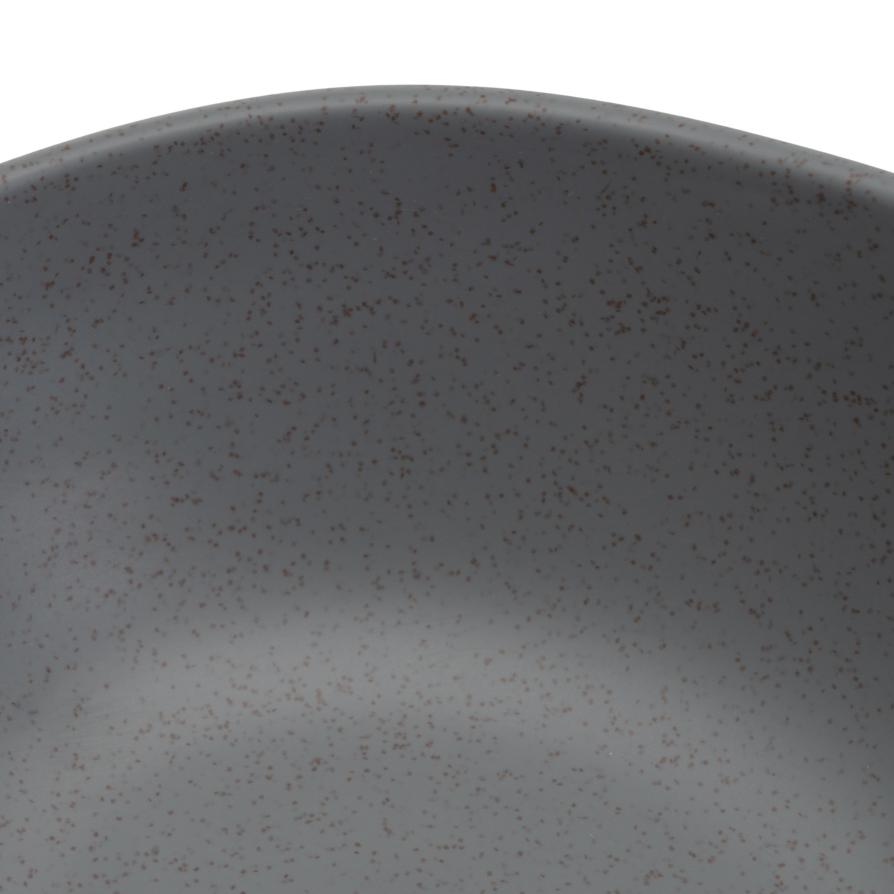 Juego de 6 boles grandes de melamina gris de 16 cm