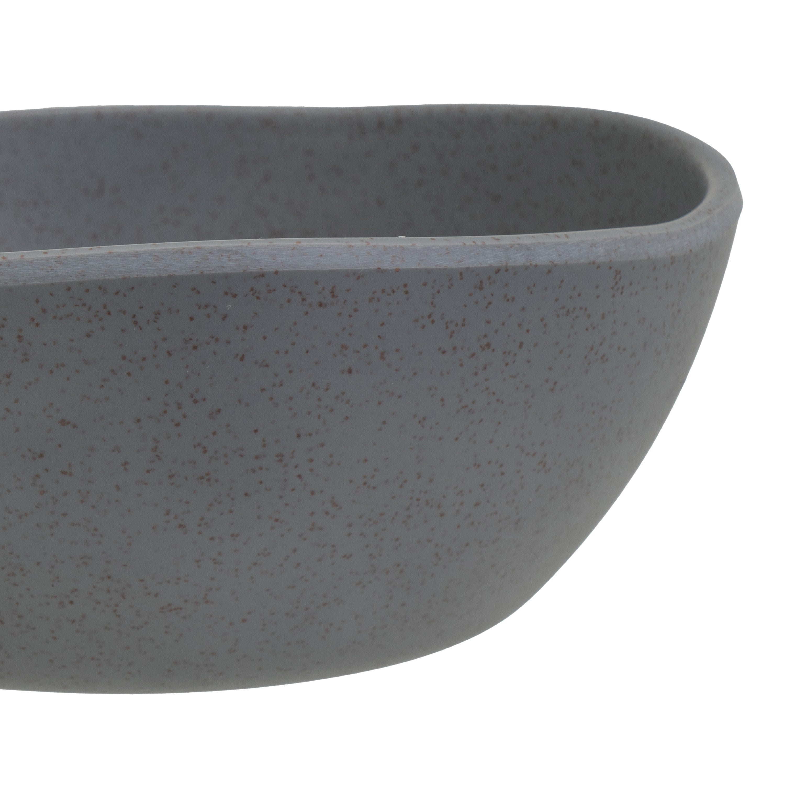 Juego de 6 boles grandes de melamina gris de 16 cm