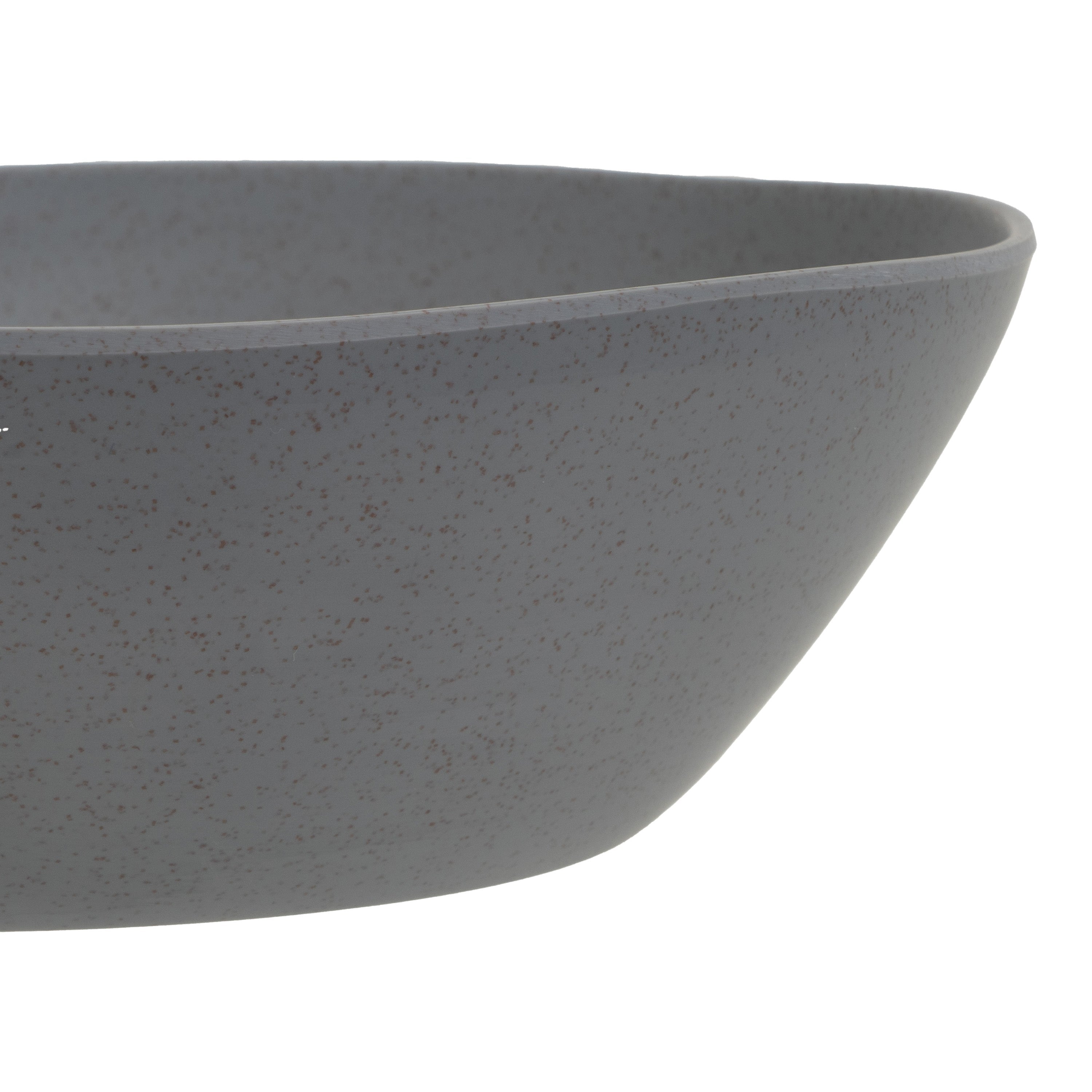 Juego de 3 ensaladeras de melamina gris de 23 cm