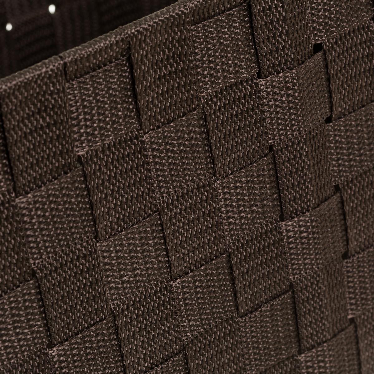 Set de 3 cestas de tela marrón