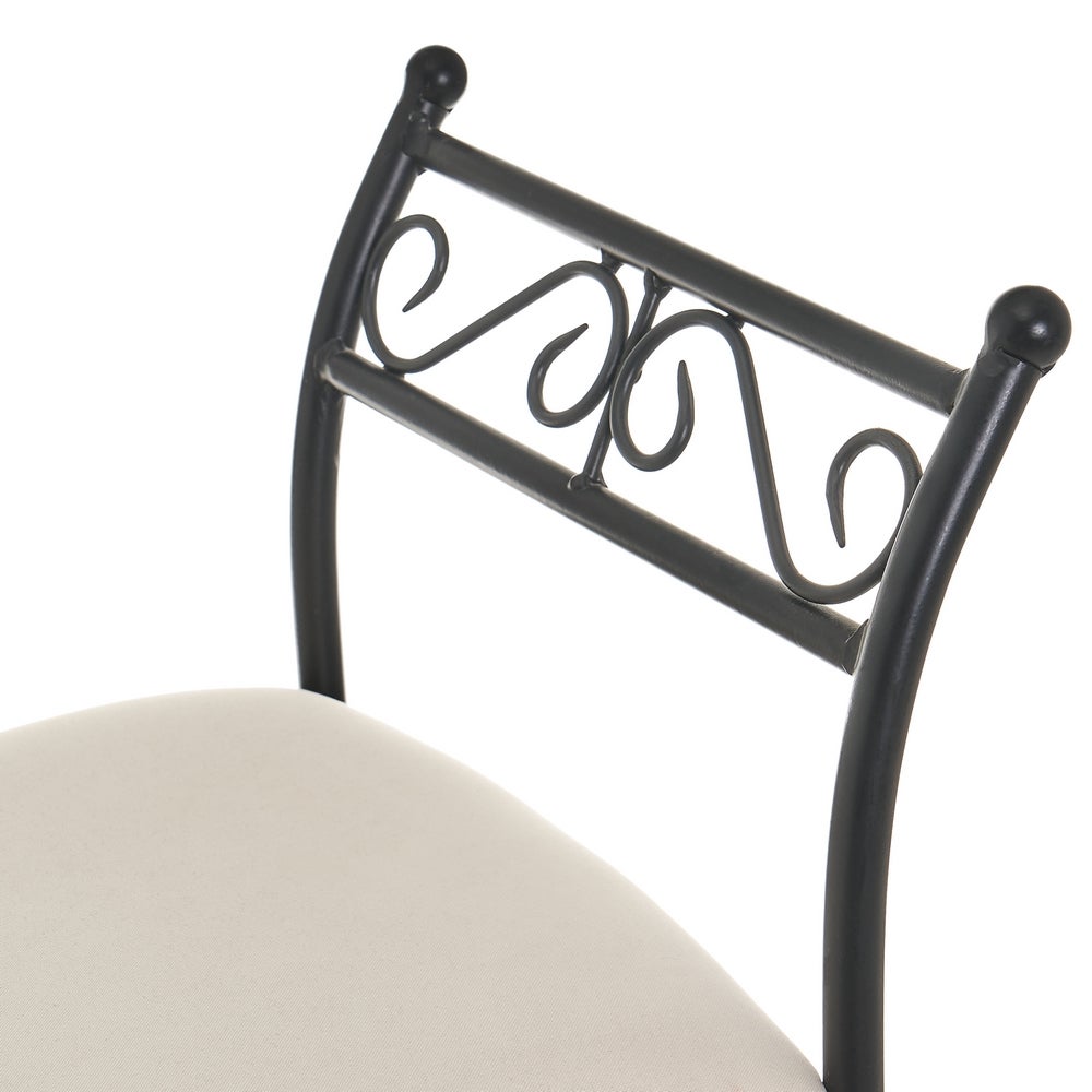 Banqueta pie de cama metálica negra