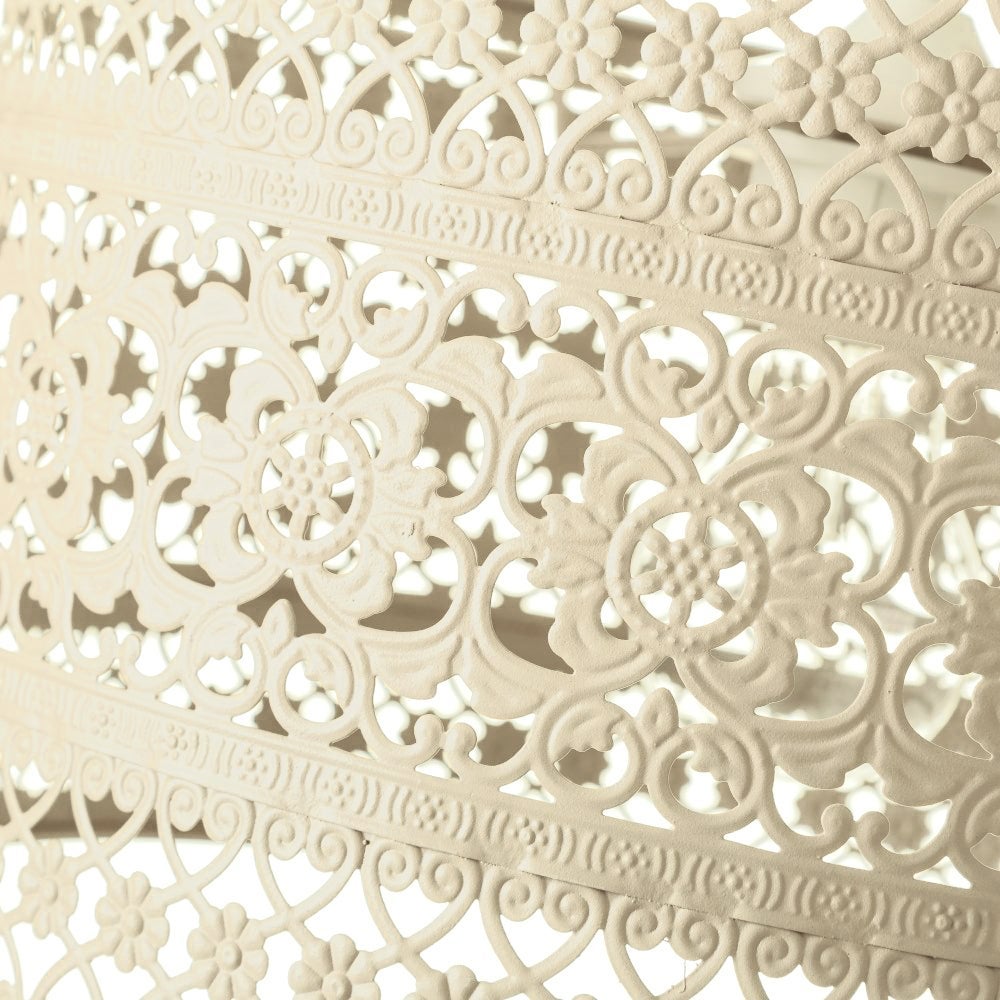 Lámpara de techo de metal beige