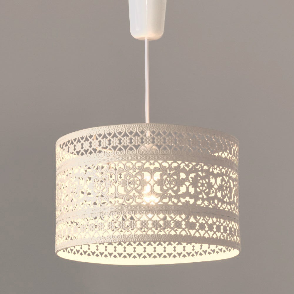 Lámpara de techo de metal beige