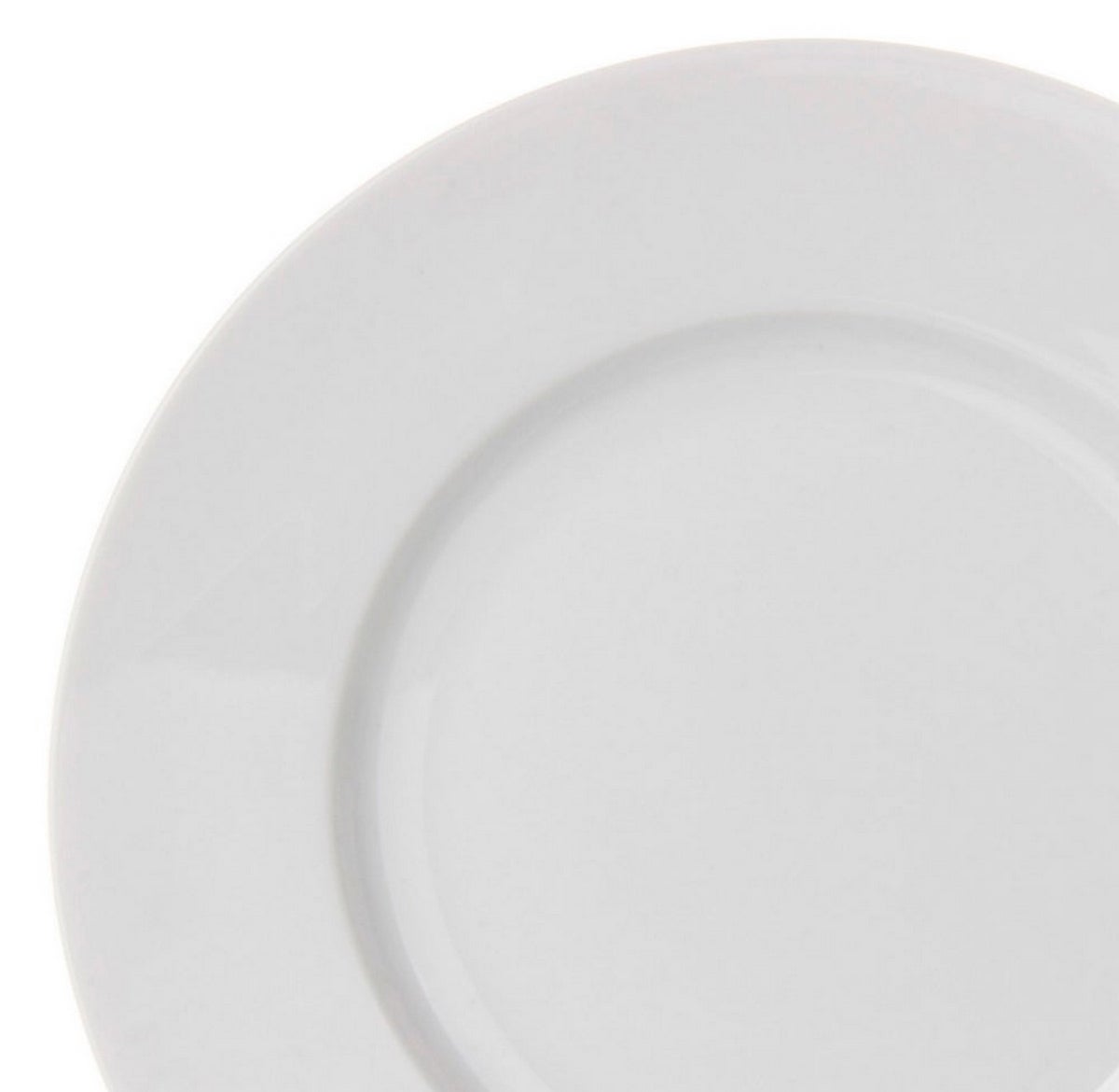 Set de 12 platos llanos blancos de porcelana de Ø 27 cm