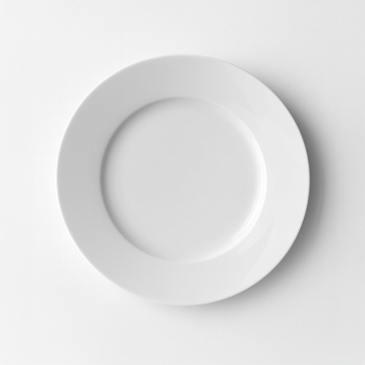 Set de 12 platos postre blancos de porcelana de Ø 19 cm