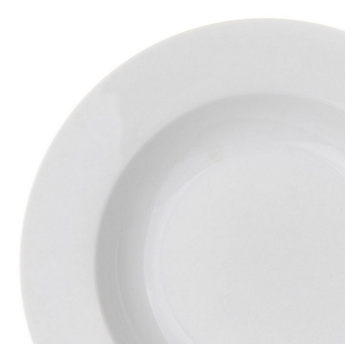 Set de 12 platos hondos blancos de porcelana de Ø 21 cm