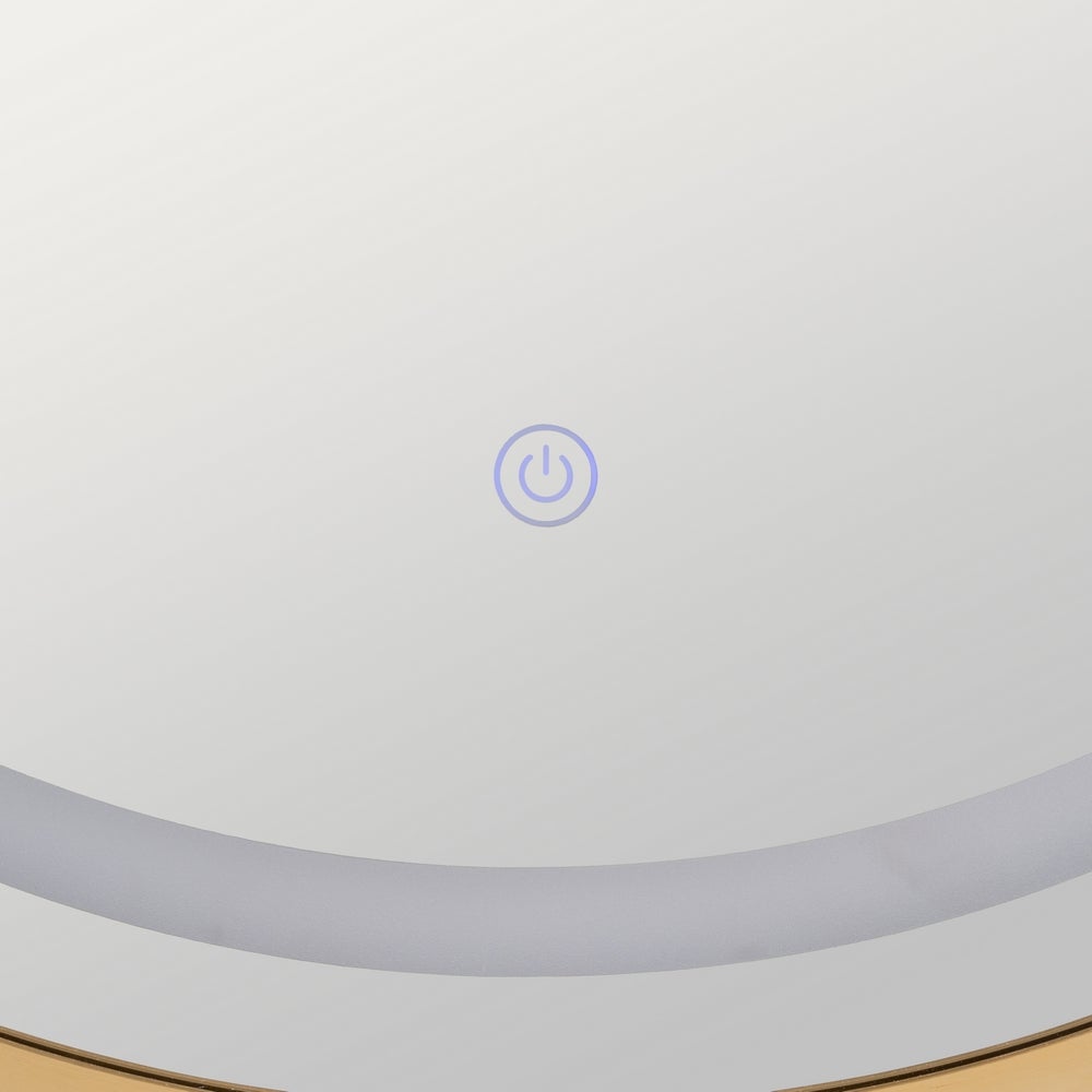 Espejo baño dorado con luz led de 60 cm