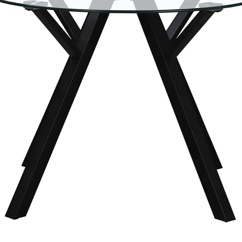 Mesa de comedor Elsa negra de 120cm