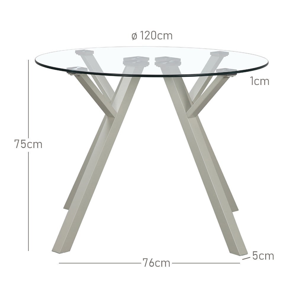 Mesa de comedor Elsa beige de 120cm